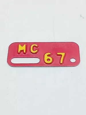 Vintage Original 1967 Hawaii Motorcycle Metal License Plate Tab Rare  • $30