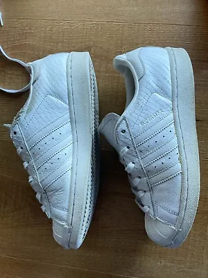 Adidas Superstars All White Size 7 US / 5.5 UK Shoes • $10