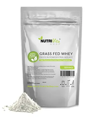 2lb 100% Pure Whey Protein Isolate 90% Grass Fed USDA Certified (Unflavored) • $37.15