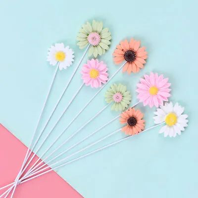 Resin Daisy Cake Topper Multi Size Paper Flower Toppers For Birthday Pa-AO • $1.79