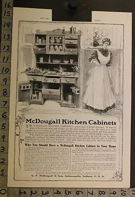 1905 Mcdougall Kitchen Cabinet Furniture Cupboard House Home Decor Art Ad 24036 • $38.95