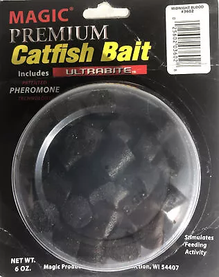 Magic Premium Catfish Bait Midnight Blood #3602-ketch Lots Of Fish-NEW-SHIP24HRS • $7.88