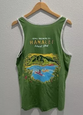 Palmer Cash X Kona Brewing Men’s Large Graphic Ringer Tank Top Green • $14.87