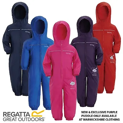 £11.95 • Buy Regatta Puddle Iv Boys Girls Waterproof All In One Rain Suit Kids Children