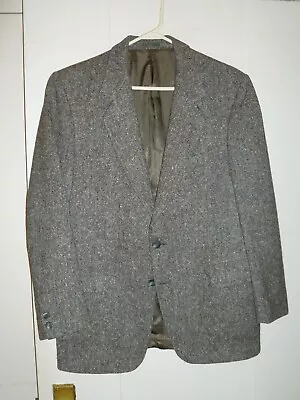 Magee Donegal Tweed Gray Speckled Wool Blazer Size 39 S • $79.99