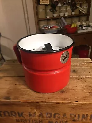 Vintage Bright Red Enamel Large Milk Jug / Boiler With Lid – Kitchenalia! – • £14.99