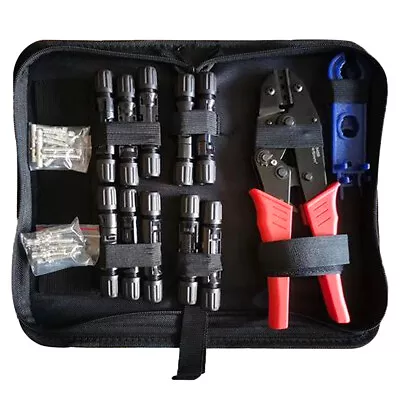 MC4 Ratcheting Crimping Pliers Tool 2.5/4/6mm² Solar Panel PV Cable Connectors • £19.99