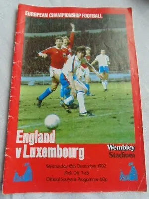 £3.99 • Buy ENGLAND  V  LUXEMBOURG  15  DEC. 1982 - EUROPEAN CHAMPIONSHIP
