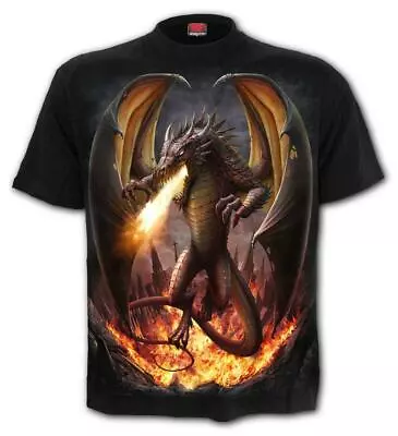 SPIRAL DIRECT DRACO UNLEASHED T-Shirt/Biker/Skull/Wings/Dragon/Mournful/S- XXL • £14.97