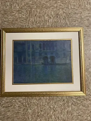 Framed & Signed Print: PALAZZO DA MULA VENICE ITALY 1908 By CLAUDE MONET!!! • $29.99