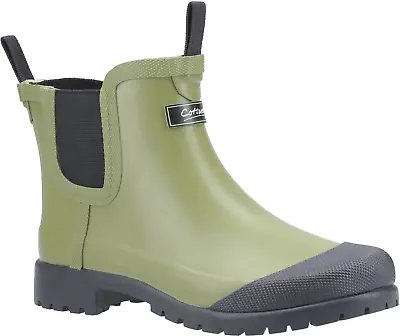 Cotswold Blenheim Green Ladies Waterproof Slip On Ankle Mid Wellington Boots • £34.59