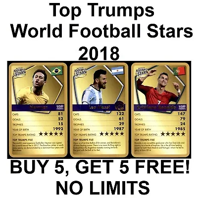 Top Trumps/Winning Moves World Football Stars 2018 **Please Select Cards** • £1