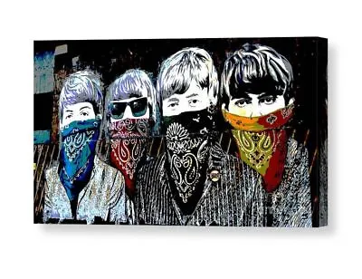 £6.99 • Buy Beatles Bandana Face Mask Street Art Printed Wall Art Canvas Or Poster Print