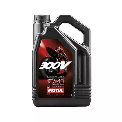 Motul 300V Synthetic Factory Line Road Racing Motorcycle Oil 10W-40 4L 104121 • $65.96