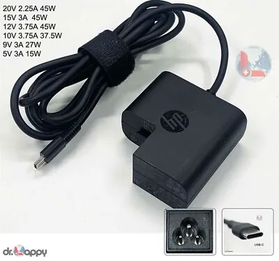 45W USB-C Power Adapter Charger For HP Elitebook Folio G1 W8H05PA • $25.08