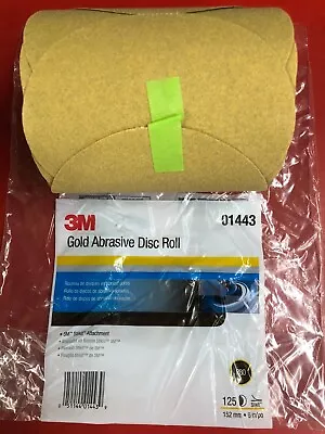 3m 01443 Stikit Gold (125) Disc Roll 6  Inch Diameter P80 80 Grit Grade Da Paper • $71.99