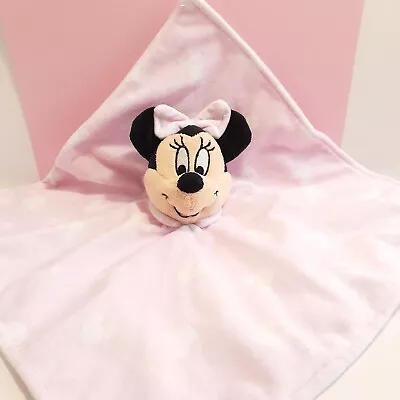 Disney Baby Minnie Mouse Lovey Pink White Spots Security Blanket Comforter • $17