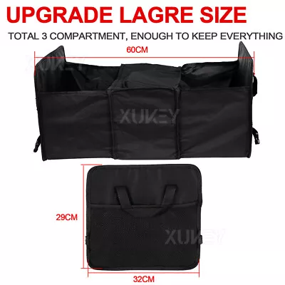 HeavyDuty Foldable Car Boot Organiser Tidy 2-in- 1 Storage Cooler Bag ToolPocket • $20.17