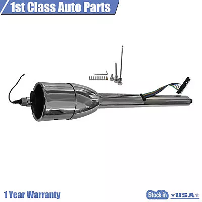 Chrome 30  Column Tilt Manual Steering Column W/Adapter W/o Key Fit Hot Rod GM • $160.99