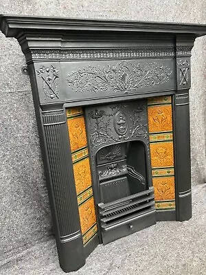 Antique Cast Iron Fireplace / Fire Surround / Victorian / Edwardian Tiled • £850