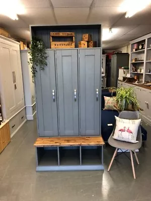 £1930 • Buy Pine Bench Mud Room Storage Locker Boot Room Hall Bench,Kent Furniture Showroom