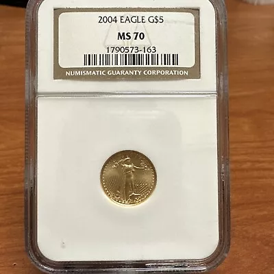 2004 1/10 Oz American Gold Eagle NGC MS70 • $318
