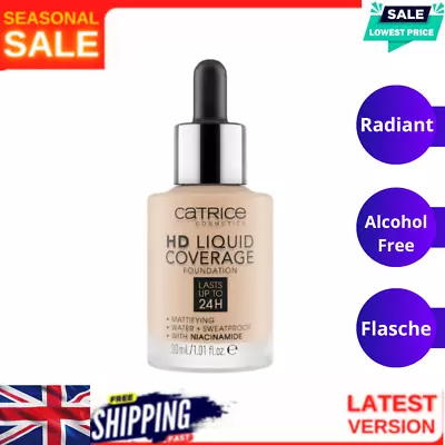 Catrice - Foundation - HD Liquid Coverage Foundation - 010 Light Beige • £12.79