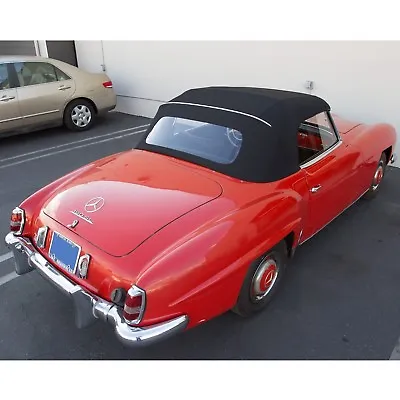 Fits Mercedes Benz 190SL W121 1955-1963 Convertible Soft Top Black German Canvas • $558