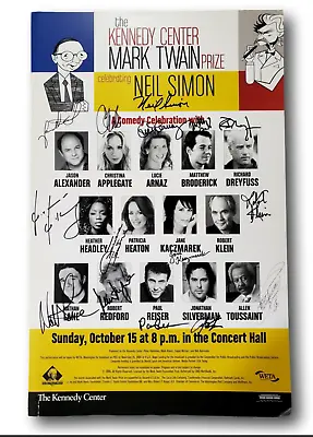  The Kennedy Center Mark Twain Prize  From 2006 Celebrity Signed Poster 22”x14” • $750