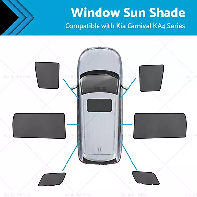 Front Rear Port Window Magnetic Sun Shade Suitable For Kia Carnival KA4 20-23 • $39.59