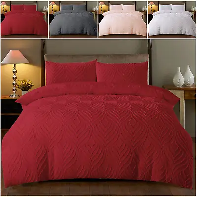 £27.99 • Buy Luxury Tufted Duvet Cover Set With Pillow Covers Double King Size Bedding Set