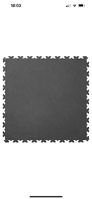 Pack Of 10 Graphite Black Interlocking Floor Tile - Garage & Gym Flooring • £50