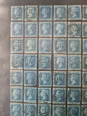 GB QV Sg45/7 2d Blue Plate 9 Single Victorian Postage Stamps AA-TL Mutilist SG45 • £4.95