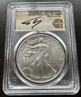 2016 (P) Silver Eagle PCGS MS70 Shaquille O'Neal Struck In Philadelphia; No Res. • $499