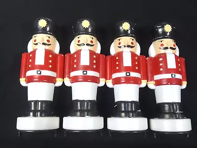 Vintage Empire Blow Mold Soldier Nutcrackers Pathway Light Toppers Set Of 4 • $19.99