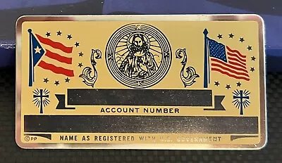 Vintage 1960’s Brass Metal Social Security Card Christian US & Puerto Rico Flags • $9.50