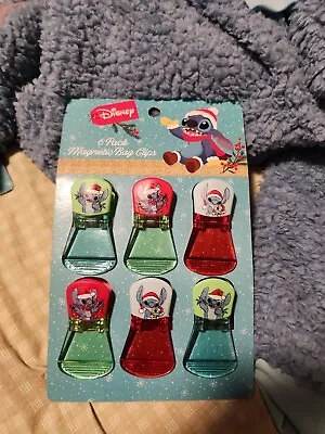 Stitch Christmas Clips 6 Pack Magnetic Chip Bag Disney Experiment 626 Alien • $12.95