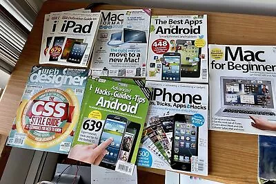 Lot Of 10 X Mac Life Mag New IPads & Mac Android Imac Web Designers January 2013 • £40.18