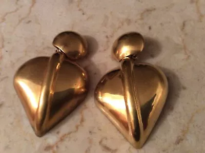 Stevel Vaubel Goldplated  Designer Clip Earrings Vintage • $175