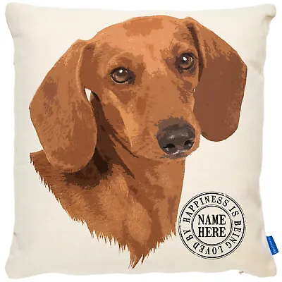 Personalised Dachshund Cushion Cover Portrait Dog Pillow Pup Birthday Gift KDC16 • £12.95