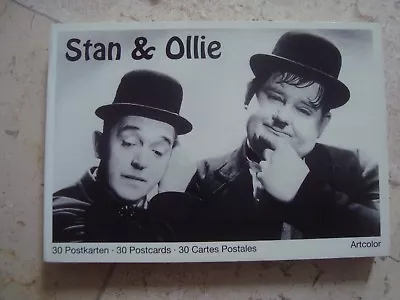 LAUREL & HARDY Stan & Ollie OOP POSTCARD BOOK 30 Postcards Vintage 90´s Oliver • £26.99