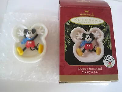 Hallmark Keepsake Christmas Ornament Mickey's Snow Angel Disney 1997 GUC • $12.97