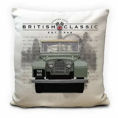 £14.99 • Buy Personalised Land Rover Series 1 Classic Car Cushion Cover Gift Your Name 16inch