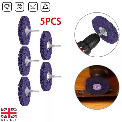 5Pcs Poly Strip Disc Wheel Paint Rust Removal Clean For Angle Grinder 100mm Kits • £15.99