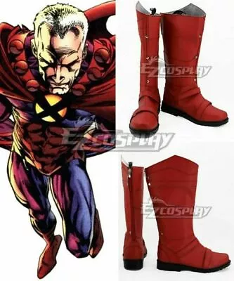 X Men Magneto Max Eisenhardt Red Shoes Cosplay Boots & • $39