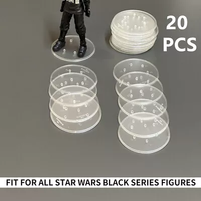 Lot 20 Star Wars Black Series 6 Inch Action Figure Stand Multi-peg Toy CLEAR 6'' • $16.14