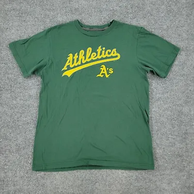 Oakland Athletics Shirt Men's Medium Green MLB Baseball Graphic Tee Short Sleeve • $5.60