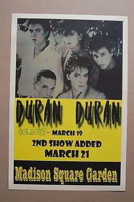 $4.25 • Buy Duran Duran Concert Tour Poster 1984 Madison Square Garden--
