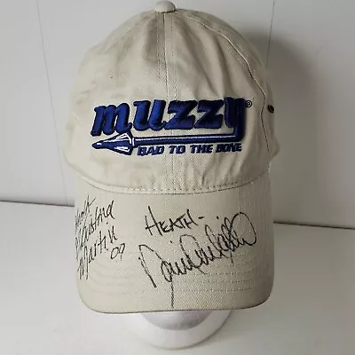 VTG Muzzy Bad To The Bone Archery Broadheads Baseball Cap Signed Hunting Hat • $14.99