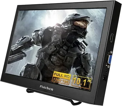 Pisichen Portable Monitor 10.1 Inch CCTV Monitor Ultra HD 1366x768 IPS LCD/LED • £79.95